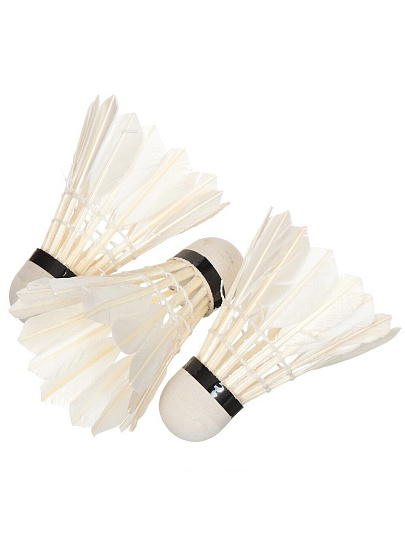 Воланы для бадминтона 3 шт, ПВХ, перо, туба, Y6-1879