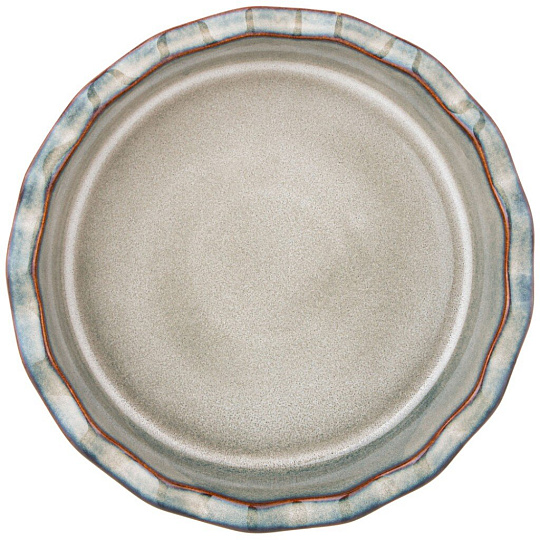 Форма для запекания керамика, 26.8х6.5 см, 1.65 л, круглая, Agness, Reactive Green, 780-116