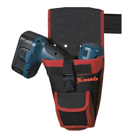 Кобура для шуруповерта Matrix 90243 с карманом для бит и сверл