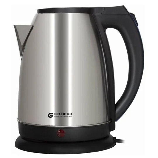 Чайник электрический Gelberk, GL-300, 1.8 л, 1500 Вт, скрытый нагревательный элемент, нержавеющая сталь