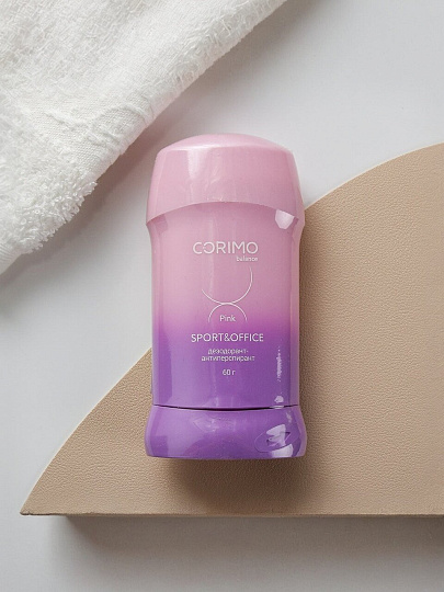 Дезодорант Corimo, Pink Sport & Office, для женщин, гелевый, стик, 60 г