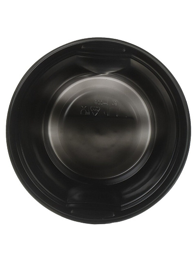 Тарелка одноразовая 50 шт, 600 мл, диаметр 155 мм, суповая, 230-0724, черная