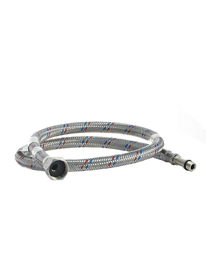 Подводка для воды М10-1/2"х0.4 м, пара, латунь, AquaLine