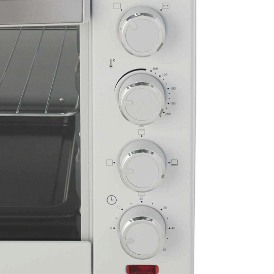 Духовка электрическая, Econ, ECO-G3801MO, 38 л, 1800 Вт, 7 режимов, белая, 13677