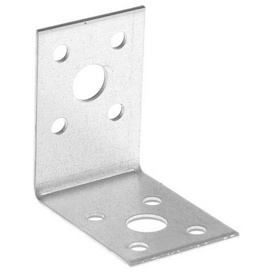 Уголок крепежный перфорированный 50х50х35х2 мм, оцинкованный, Металлист, 30200050-010