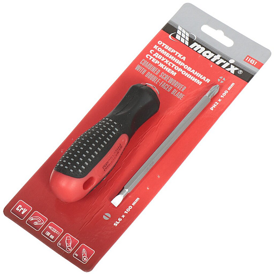 Отвертка комбинированная Matrix Fusion, CrV 11451, 2х100 мм