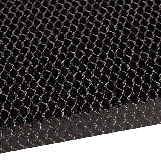 Коврик грязезащитный, 45х75х0.7 см, прямоугольный, серо-черный, Mesh mat Комфорт, ComeForte, MM-07