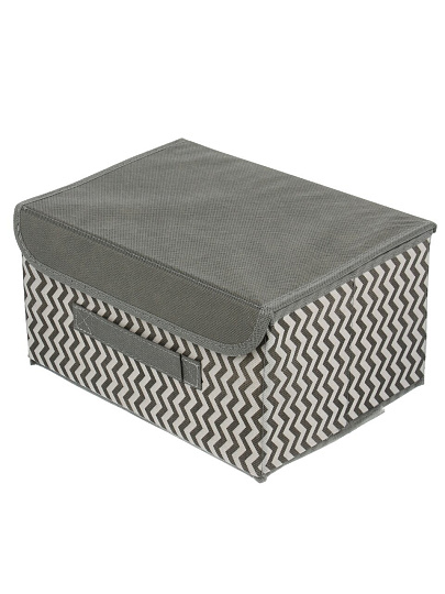 Кофр для хранения, с крышкой, складной, 28х20х15 см, серая волна, A190064