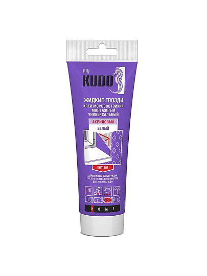Жидкие гвозди KUDO, 200 мл, универсальные, белые, KBT-301