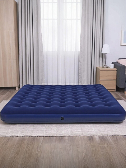 Матрас надувной Bestway, 203х183х22 см, 67004/030443BW, без насоса, флокированный, ортопедический, особопрочный, 300 кг