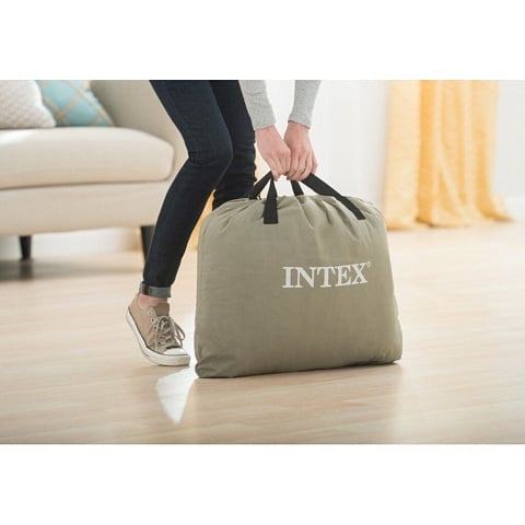 Кровать надувная Intex, 203х152х42 см, 64136ND, насос встроенный, электрический, флокированная, 273 кг