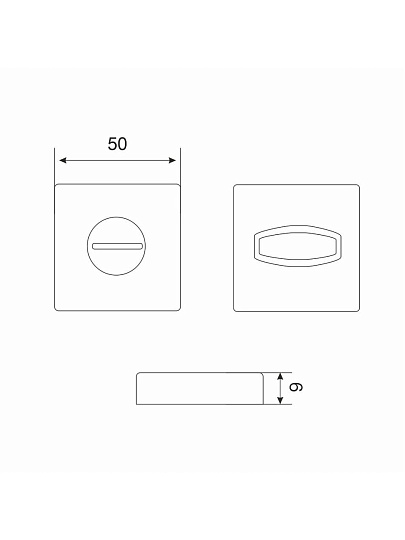 Комплект для сантехнической двери Аллюр, КОЛОМБО SN+L7050S SN+BK-S1 SN/CP(2380/S7050), 15202, никель матовый