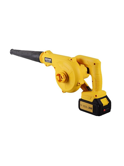 Воздуходувка аккумуляторная, Huter, CB-20Li EA+, 2 л, 4 А.ч, 80 м/с, 180 м³/ч, обдув, всасывание, 70/13/64