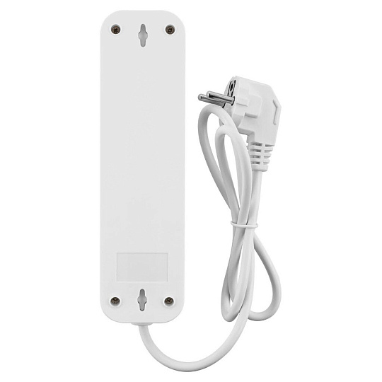Удлинитель 4 гнезда, 7 м, с заземлением, 10 А, 2300 Вт, белый, TDM Electric, Народный, SQ1303-1048