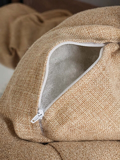 Кресло искусственный ротанг, Папасан Home мини, 81х68х77 см, белое, подушка беж. рогожка, 12870101