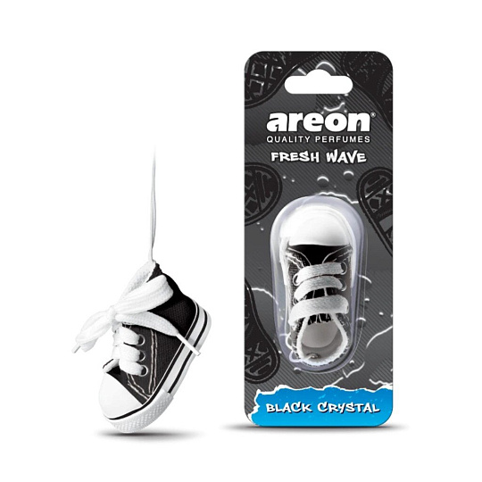 Ароматизатор в машину подвесной, бочонок, Areon, FRESH WAVE, Черный лед,704-KED-901