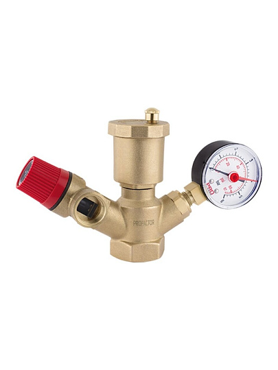 Группа безопасности для котла, 1", Y-образная, 1.5 бар, ProFactor, PF BS 573-1.5