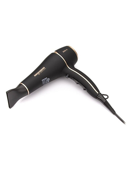 Фен Redmond, RF-536, 2000 Вт, ионизация, 3 режима, 2 скорости, черный