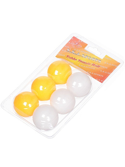 Набор мячей для настольного тенниса, 6 шт, блистер, Y6-1877