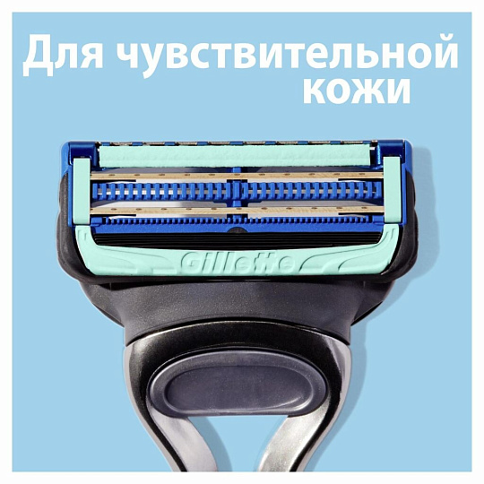 Сменные кассеты для бритв Gillette, SkinGuard Sensitive, для мужчин, 2 шт
