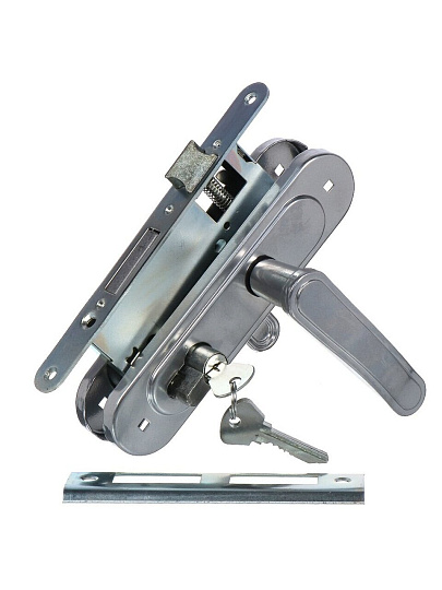 Замок врезной Птимаш, ЗВ4-3.03 (ЗВ4), 12 793, ручка в комплекте, цилиндровый, универсальный, хром