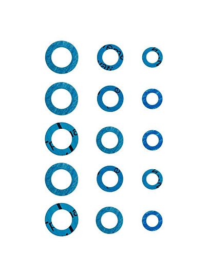 Прокладка уплотнительная 15 шт, 1", 1/2", 3/4", безасбестовый паронит, MasterProf, ИС.131714
