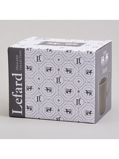 Кружка фарфор, 350 мл, Trendy, Lefard, 358-2242, серая