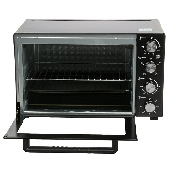 Духовка электрическая, Rion, 45 л, 1700 Вт, с конвекцией, 4, черная, HH4501
