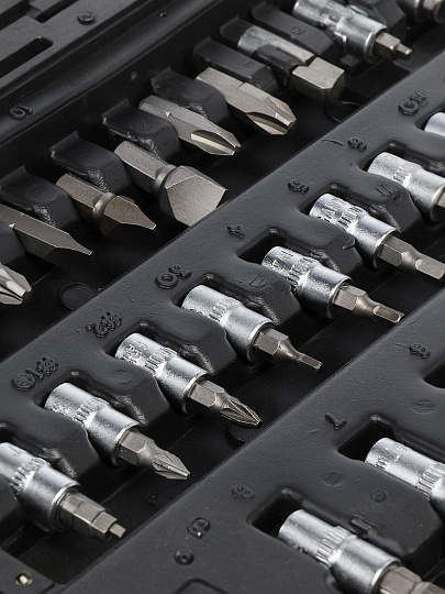 Набор слесарных инструментов Bartex, Промо, 1/2", 1/4", сталь, кейс, 94 предмета