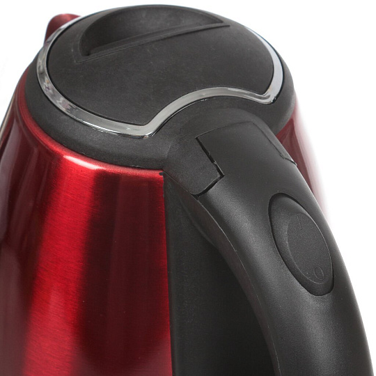 Чайник электрический GoodHelper, KS-181C, красный, 1.8 л, 1500 Вт, скрытый нагревательный элемент, металл