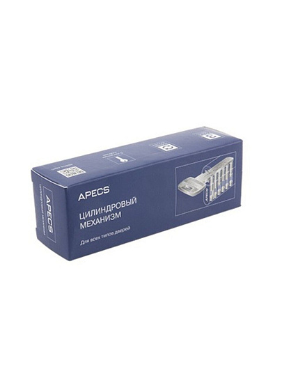 Личинка замка двери Apecs, SM-90(35/55C)-C-NI, 32128, 90 мм, с заверткой, никель