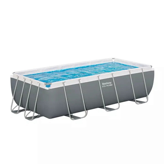 Бассейн каркасный Bestway, 404х201х100 см, Power Steel Rectangular, 56441, фильтр-насос, лестница, 6478 л