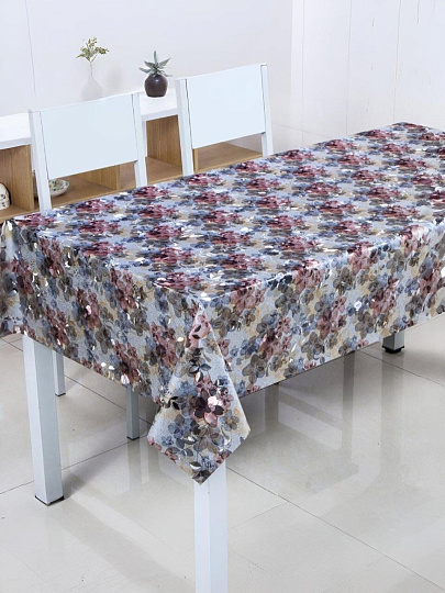 Клеенка Silvano, 1.39х20 м, ПВХ на тканевой основе, серебро, PW279-001-J07