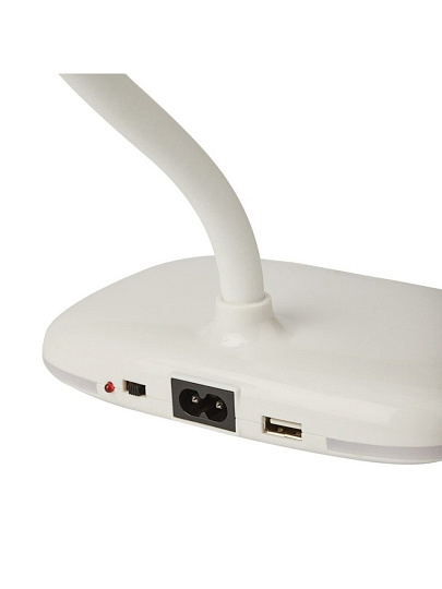 Светильник настольный вращение 360, с USB, белый, Rexant, Baoli, 75-0222