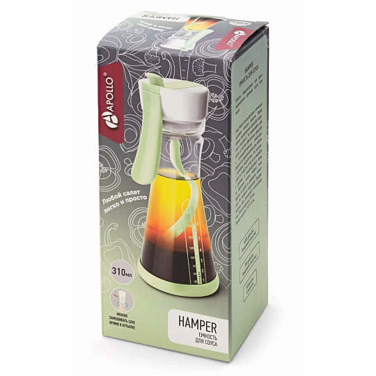 Соусник стекло, пластик, Apollo, Hamper, с крышкой, HMP-01