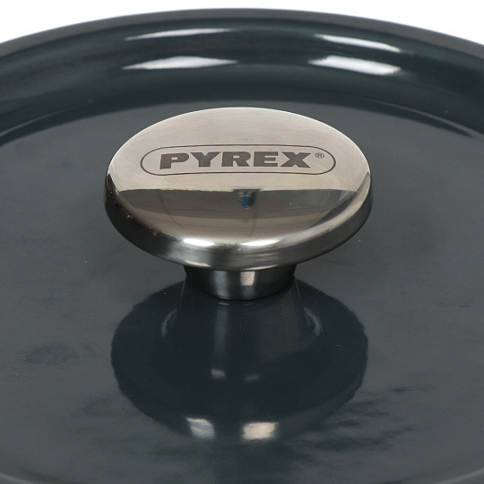 Кастрюля чугунная эмалированная Pyrex SC4AC24, 3.6 л, серая