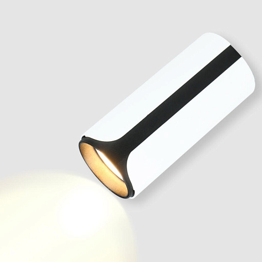 Светильник накладной General Lighting Systems, Монохром, 50 Вт, GU10, на 1 лампочку, IP20, d5.8х6х13 см, Спот, белый-черный, 661707