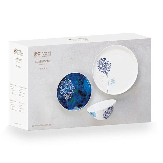 Сервиз столовый фарфор, 12 предметов, на 4 персоны, Maxwell&Williams, Наутилус, MW583-BC49912