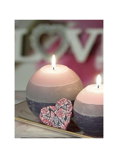 Свеча декоративная, 10 см, шар, Bartek Candles, Мерси