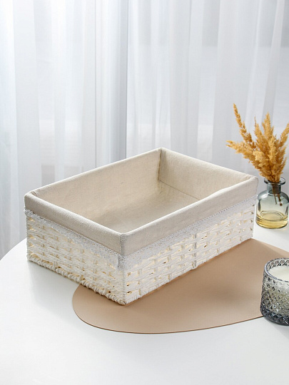 Корзина 30х18х9 см, прямоугольная, плетеная, Y4-9672