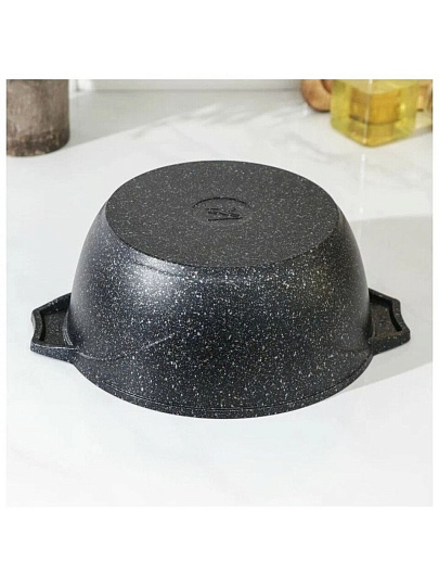 Кастрюля алюминий, антипригарное покрытие, 2 л, крышка стекло, Мечта, Гранит star, 42803