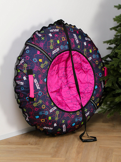 Санки-ватрушка Nika, 110 см, 110 кг, с буксировочным тросом, с ручками, ТБ7К-110/ГМ