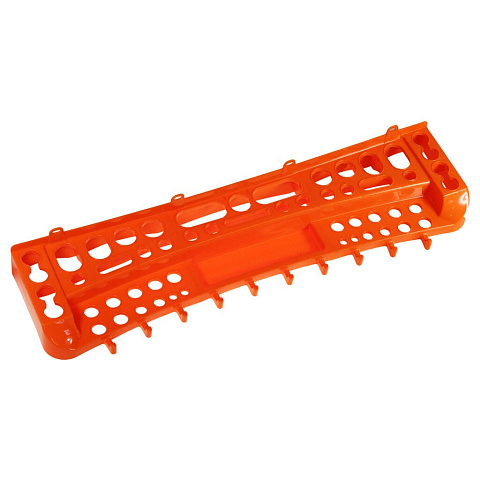 Полка для инструментов, пластик, 1 секция, 65х16х7.2 см, оранжевая, Idea, М2971