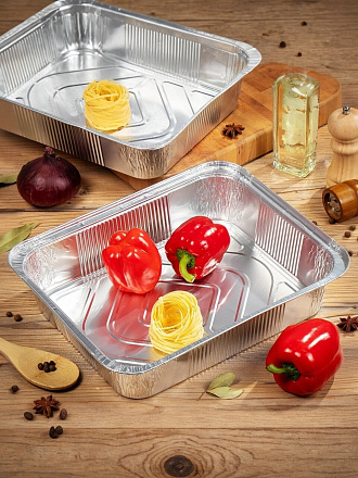 Форма для запекания алюминий, 2 шт, 36.9х27х7.1 см, 5.05 л, прямоугольная, Daniks, 99L