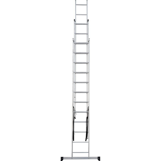 Лестница приставная, 3 секции, 12 ступеней, алюминий, 3 м, 150 кг, Новая высота, NV 1230, 1230312