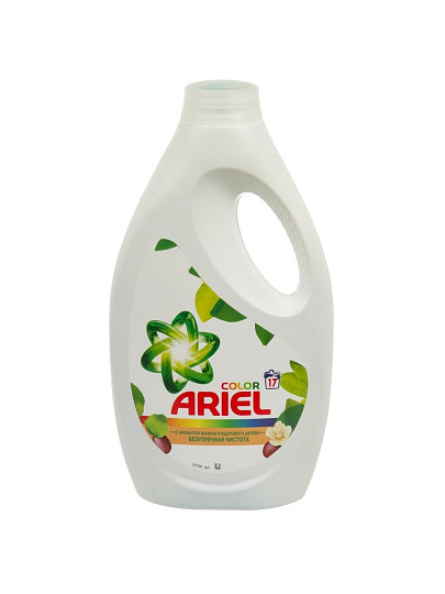 Гель для стирки Ariel, 1.105 л, для цветного и белого белья, Color, Ваниль и кедровое дерево