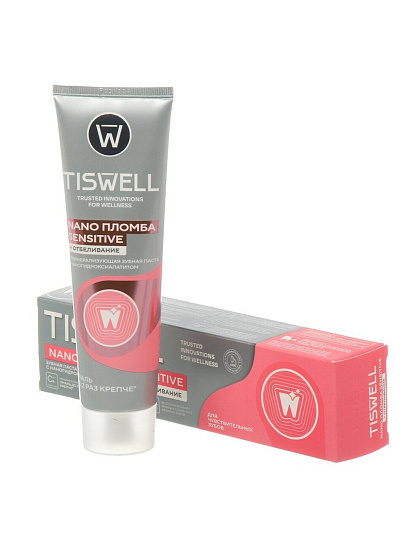 Зубная паста Tiswell, 110 г, Отбеливающая реминерализующая для чувствительных зубов