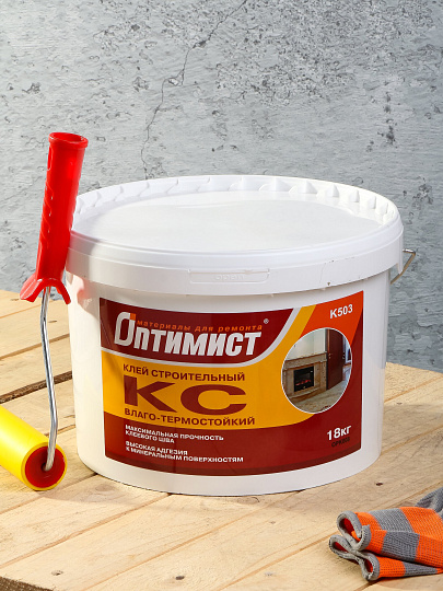 Клей Оптимист, строительный, водостойкий, однокомпонентный, 18 кг, K503, КС