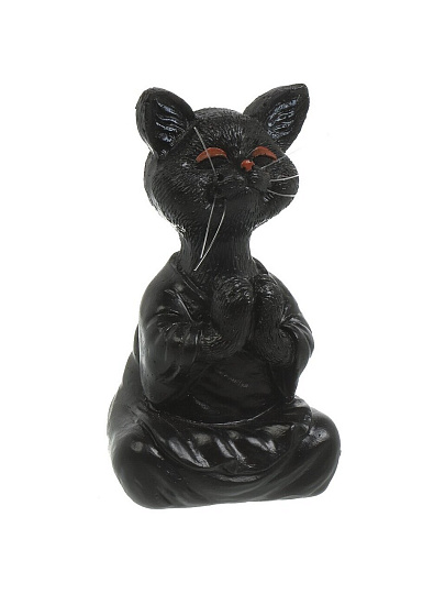 Фигурка декоративная полистоун, Котик-йог, 12 см, Y4-9114, Y4-9115, Y4-9116