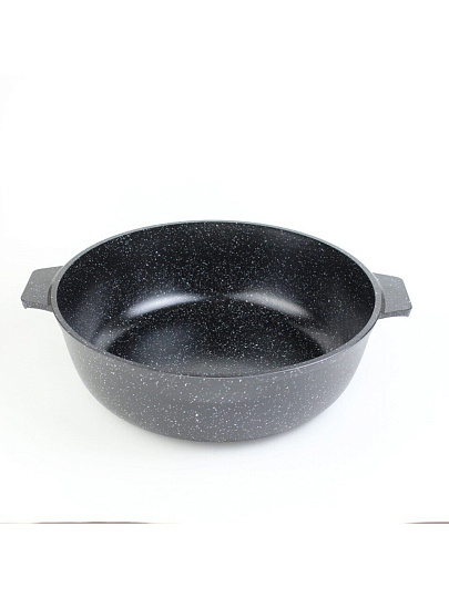 Жаровня алюминий, 26 см, 3 л, антипригарное покрытие, Алтей, Granit Perfection black, 09-0350-310, с крышкой